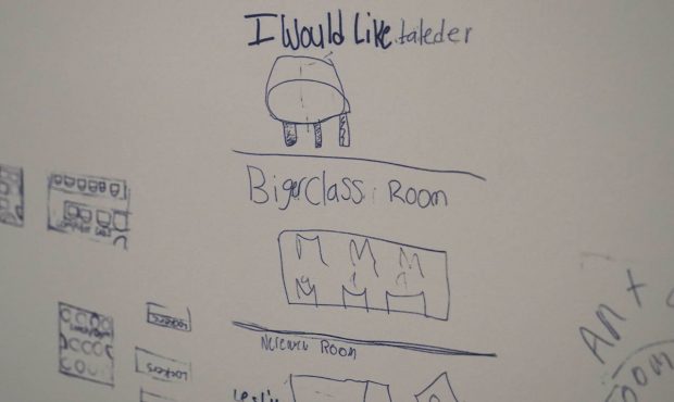 Past students submitted their ideas for the new school building, and some of those were incorporate...