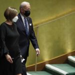 U.S. President Joe Biden arrives to speak during the 76th Session of the U.N. General Assembly in at United Nations headquarters on Tuesday, Sept. 21, 2021 in New York.   (Eduardo Munoz/Pool Photo via AP)