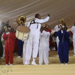 The Brooklyn United Marching Band perform at The Metropolitan Museum of Art's Costume Institute benefit gala celebrating the opening of the "In America: A Lexicon of Fashion" exhibition on Monday, Sept. 13, 2021, in New York. (Photo by Evan Agostini/Invision/AP)