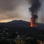
              Lava flows in an eruption on the island of La Palma in the Canaries, Spain, Thursday, Sept. 23, 2021. A volcano on the small Spanish island in the Atlantic Ocean erupted on Sunday, forcing the evacuation of thousands of people. Experts say the eruption and its aftermath could last for up to 84 days. (AP Photo/Emilio Morenatti)
            