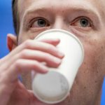
              FILE - In this April 11, 2018, file photo, Facebook CEO Mark Zuckerberg takes a drink of water as he testifies before a House Energy and Commerce hearing on Capitol Hill in Washington. Reports of hateful and violent speech on Facebook poured in on the night of May 28 after President Donald Trump hit send on a social media post warning that looters who joined protests following Floyd's death last year would be shot, according to internal Facebook documents shared with The Associated Press. (AP Photo/Andrew Harnik, File)
            