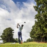 
              North Carolina A&T's J.R. Smith drives from the sixth tee during the second round of the Phoenix Invitational golf tournament in Burlington, N.C., Tuesday, Oct. 12, 2021. Smith spent 16 years playing in the NBA, winning two world championships. (Woody Marshall/News & Record via AP)
            