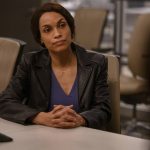 
              This image released by Hulu shows Rosario Dawson in a scene from "Dopesick," an eight-part miniseries about America’s opioid crisis, premiering Wednesday with three episodes. (Gene Page/Hulu via AP)
            