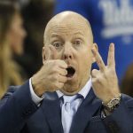 
              FILE - In this Feb. 27, 2020, file photo, UCLA head coach Mick Cronin gestures during an NCAA college basketball game against Arizona State in Los Angeles. UCLA is No. 2 in The Associated Press Top 25 men's college basketball poll, released Monday, Oct. 18, 2021. (AP Photo/Ringo H.W. Chiu, File)
            