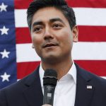 
              FILE - Aftab Pureval speaks during a campaign event in Cincinnati when he was running for U.S. Congress in In this Nov. 4, 2018 file photo. Pureval is in the 2021 Cincinnati mayoral race. (AP Photo/John Minchillo, File)
            
