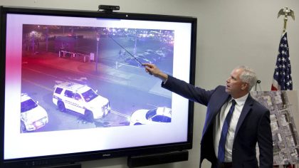Scott Lang, Virginia Beach Chief Deputy Commonwealth Attorney, explains footage from police worn bo...