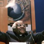 
              FILE - South African Anglican Archbishop Emeritus Desmond Tutu addresses a news conference at the World Conference Against Racism, in Durban, South Africa, Wednesday Sept. 5, 2001. Tutu, South Africa’s Nobel Peace Prize-winning activist for racial justice and LGBT rights and retired Anglican Archbishop of Cape Town, has died, South African President Cyril Ramaphosa announced Sunday Dec. 26, 2021. He was 90. (AP Photo/Obed Zilwa, File)
            