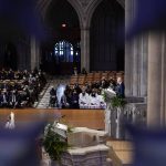 
              President Joe Biden speaks during the funeral service for former Sen. Bob Dole of Kansas, at the Washington National Cathedral, Friday, Dec. 10, 2021, in Washington. (AP Photo/Evan Vucci)
            