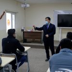 
              Chinese lecturer, Zhiwei Hu speaks to students in the Chinese language department at Salahaddin University in Irbil, Iraq, Wednesday, Jan. 19, 2021. The Chinese language school in northern Iraq is attracting students who hope to land jobs with a growing number of Chinese companies in the oil, infrastructure, construction, and telecommunications sectors in the region. (AP Photo/Khalid Mohammed)
            