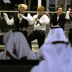 
              South Korean band, Stray Kids, perform during an official ceremony at Dubai Expo 2020, in Dubai, United Arab Emirates, Sunday, Jan. 16, 2022. (AP Photo/Kamran Jebreili)
            