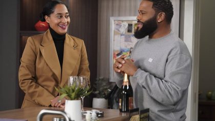 This image released by ABS shows Tracee Ellis Ross, left, and Anthony Anderson in a scene from "bla...