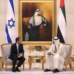 
              President Isaac Herzog, left, meets with the Crown Prince of Abu Dhabi, Sheikh Mohammed bin Zayed Al Nahyan, in Abu Dhabi, United Arab Emirates, Sunday, Jan. 30, 2022. Israel's president arrived in the United Arab Emirates on Sunday in the first official visit by the country's head of state, the latest sign of deepening ties between the two nations as tensions rise in the region. (Amos Ben Gershom/GPO via AP)
            