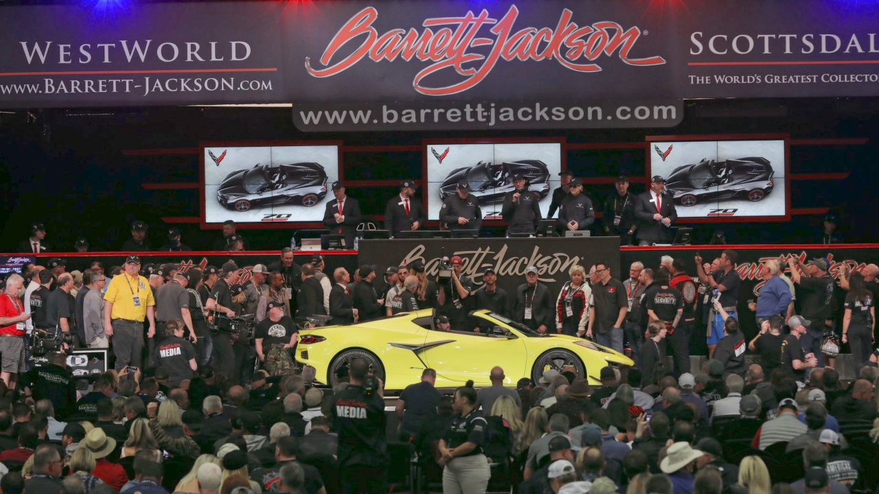 2023 Chevrolet Corvette Z06 sold for $3.6 million for charity. (Twitter Photo/Barrett-Jackson)...