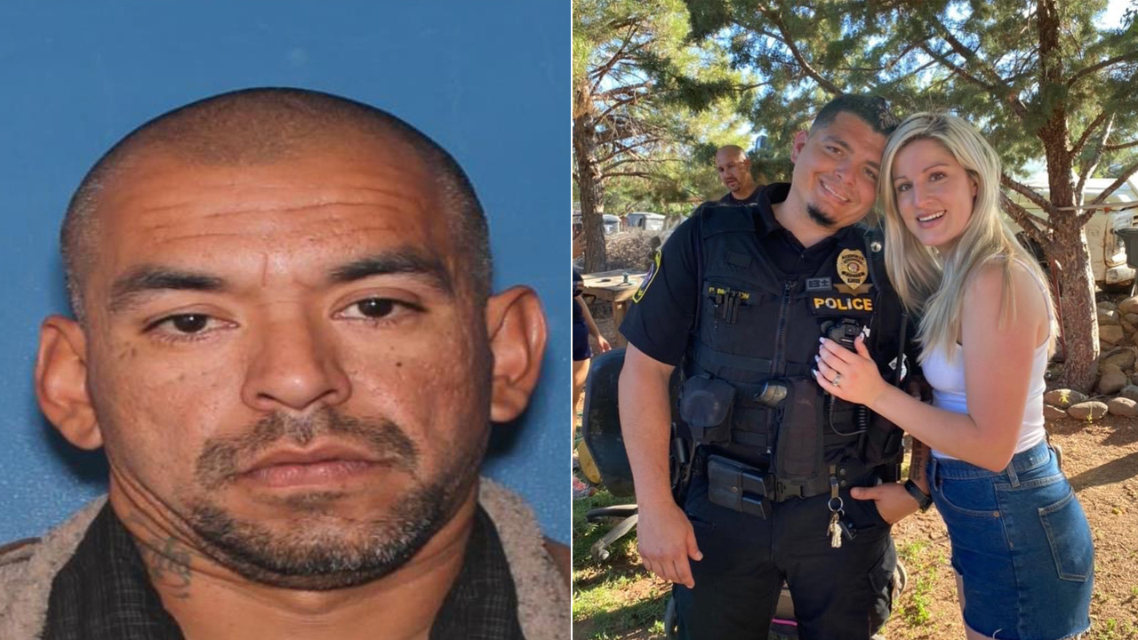 Valentin Rodriguez, left, is wanted in the shooting of Yavapai-Apache Police Sgt. Preston Brogdon. ...