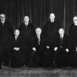 
              FILE - With the addition of the Supreme Court's newest member, Associate Justice Thurgood Marshall, top row left, the high court sits for a new group photograph, in January 1971 in Washington. Seated from left are, Associate Justice John W. Harlan, Associate Justice Hugo Black, Chief Justice Warren E. Burger, Associate Justice William O. Douglas and Associate Justice William Brennan Jr. Standing from left are, Associate Justice Thurgood Marshall, Associate Justice Potter Stewart, Associate Justice Byron R. White and Associate Justice Harry A. Blackmun. (AP Photo, File)
            