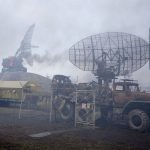 
              Damaged radar arrays and other equipment is seen at Ukrainian military facility outside Mariupol, Ukraine, Thursday, Feb. 24, 2022. Russia has launched a barrage of air and missile strikes on Ukraine early Thursday and Ukrainian officials said that Russian troops have rolled into the country from the north, east and south. (AP Photo/Sergei Grits)
            