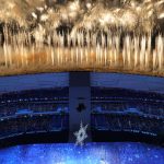 
              Fireworks light up the sky over Olympic Stadium during the opening ceremony of the 2022 Winter Olympics, Friday, Feb. 4, 2022, in Beijing. (AP Photo/Jeff Roberson)
            