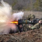 
              A Ukrainian serviceman fires an NLAW anti-tank weapon during an exercise in the Joint Forces Operation, in the Donetsk region, eastern Ukraine, Tuesday, Feb. 15, 2022. While the U.S. warns that Russia could invade Ukraine any day, the drumbeat of war is all but unheard in Moscow, where pundits and ordinary people alike don't expect President Vladimir Putin to launch an attack on its ex-Soviet neighbor. (AP Photo/Vadim Ghirda)
            
