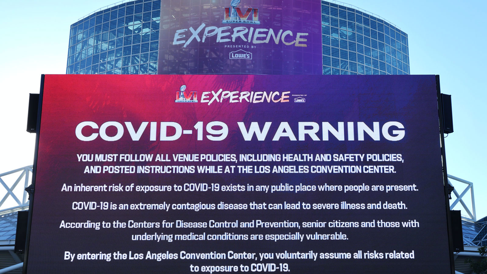 Convention center turns into Super Bowl theme park