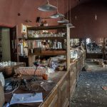 
              A  view of a cafe damaged by shelling, in Kharkiv, Ukraine, Saturday, March 12, 2022. (AP Photo/Andrew Marienko)
            