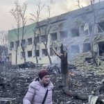 
              This image taken from video provided by the Mariupol City Council shows the aftermath of Mariupol Hospital after an attack, in Mariupol, Ukraine, Wednesday March 9, 2022. A Russian attack severely damaged the children's hospital and maternity ward in the besieged port city of Mariupol, Ukrainian officials said. President Volodymyr Zelenskyy wrote on Twitter that there were “people, children under the wreckage” of the hospital and called the strike an “atrocity.”
            