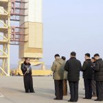 
              In this undated photo provided by the North Korean government on Friday, March 11, 2022, North Korean leader Kim Jong Un, left, visits the Sohae Satellite Launching Ground in Tongchang-ri, North Korea. Independent journalists were not given access to cover the event depicted in this image distributed by the North Korean government. The content of this image is as provided and cannot be independently verified. Korean language watermark on image as provided by source reads: "KCNA" which is the abbreviation for Korean Central News Agency. (Korean Central News Agency/Korea News Service via AP)
            