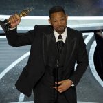
              Will Smith accepts the award for best performance by an actor in a leading role for "King Richard" at the Oscars on Sunday, March 27, 2022, at the Dolby Theatre in Los Angeles. (AP Photo/Chris Pizzello)
            