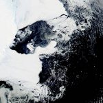 
              This satellite image provided by NASA, Aqua MODIS 12 on March 2022  shows the main piece of C-37 close to Bowman Island.  Scientists are concerned because an ice shelf the size of New York City collapsed in East Antarctica, an area that had long been thought to be stable. The collapse last week was the first time scientists have ever seen an ice shelf collapse in this cold area of Antarctica. (NASA via AP)
            