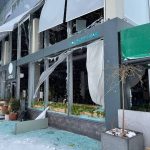 
              In this photo provided by Yurii Kochubei, a view of the damage after shelling on a sports venue, in Kharkiv, Ukraine, Saturday, March 5, 2022. An official in one of Ukraine's pro-Russia separatist region says Russian forces will observe a temporary cease-fire Sunday in two Ukrainian cities. An agreement to allow civilians to evacuate collapsed a day earlier amid continued shelling and the flight of refugees to neighboring nations.    (Yurii Kochubei via AP)
            