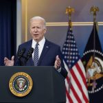 
              President Joe Biden speaks about his administration's plans to combat rising gas prices in the South Court Auditorium on the White House campus, Thursday, March 31, 2022, in Washington. (AP Photo/Patrick Semansky)
            