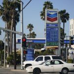 Gas prices are displayed at a gas station in Long Beach, Calif., Wednesday, March 9, 2022. The average price for a gallon of gasoline in the U.S. hit a record $4.17 on Tuesday as the country prepares to ban Russian oil imports. (AP Photo/Ashley Landis)