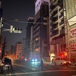 
              A policeman stands on a street during a black out in Tokyo Thursday, March 17, 2022, following an earthquake. A powerful earthquake struck off the coast of Fukushima in northern Japan on Wednesday evening, triggering a tsunami advisory and plunging more than 2 million homes in the Tokyo area into darkness. (Kyodo News via AP)
            