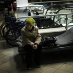 
              Lyudmyla Doroshenko rests in a reception center for displaced people in Dnipro, Ukraine, Thursday, April 28, 2022. (AP Photo/Francisco Seco)
            