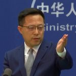 
              In this image made from video, Chinese Foreign Ministry spokesperson Zhao Lijian gestures during a media briefing at the Ministry of Foreign Affairs office, Wednesday, April 6, 2022, in Beijing. China on Wednesday said images of civilian deaths in the Ukrainian town of Bucha are "deeply disturbing" but that no blame should be apportioned until all facts are known. (AP Photo/Liu Zheng)
            