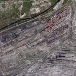 
              This satellite image from Planet Labs PBC shows damage at the Azovstal steelworks in Mariupol, Ukraine, Wednesday, April 27, 2022. (Planet Labs PBC via AP)
            