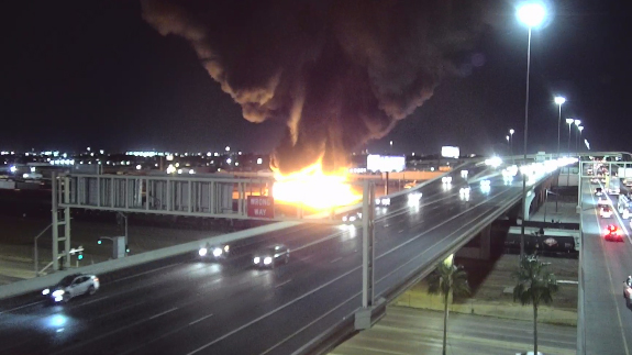 Both directions of Interstate 10 closed at 7th Avenue in Phoenix due to large fire