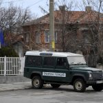 
              FILE - Border police vehicle is seen in the village of Shtit in Bulgaria, near the border with Turkey on Saturday, Feb. 29, 2020. An international rights group says that Bulgarian authorities are attacking Afghan and other asylum-seekers, using police dogs and other violence to illegally push them back over the border into Turkey. Human Rights Watch said Thursday, May 26, 2022 that the migrants reported being beaten, robbed and stripped. (AP Photo/Hristo Rusev, File)
            