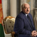 
              Belarus President Alexander Lukashenko listens to questions during an interview with The Associated Press at the Independence Palace in Minsk, Belarus, Thursday, May 5, 2022. (AP Photo/Markus Schreiber)
            