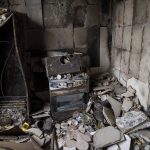 
              Debris cover the kitchen of an apartment damaged during shelling in Kharkiv, eastern Ukraine, Saturday, May 21, 2022. (AP Photo/Bernat Armangue)
            