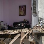 
              A portrait adorns a wall in the living room of a home destroyed by a deadly explosion at the nearby five-star Hotel Saratoga, in Havana, Cuba, Friday, May 6, 2022. A powerful explosion apparently caused by a natural gas leak killed at least 18 people, including a pregnant woman and a child, and injured dozens Friday when it blew away outer walls from the luxury hotel in the heart of Cuba’s capital. (AP Photo/Ramon Espinosa)
            