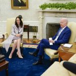 
              President Joe Biden meets with New Zealand Prime Minister Jacinda Ardern in the Oval Office of the White House, Tuesday, May 31, 2022, in Washington. (AP Photo/Evan Vucci)
            