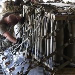 
              Airmen push over 8,000 pounds of 155 mm shells ultimately bound for Ukraine on to a C-17 aircraft for transport, Friday, April 29, 2022, at Dover Air Force Base, Del. President Joe Biden asked Congress on Thursday for $33 billion to bolster Ukraine's fight against Russia, signaling a burgeoning and long-haul American commitment . (AP Photo/Alex Brandon)
            