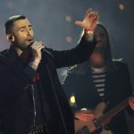 
              FILE -Adam Levine of Maroon 5 performs during halftime of the NFL Super Bowl 53 football game between the Los Angeles Rams and the New England Patriots Sunday, Feb. 3, 2019, in Atlanta. Maroon 5 and Usher will headline a benefit concert in Atlanta to honor the legacy of the late U.S. Rep. John Lewis. The Grammy Award-winning pop band and singer will perform during the Beloved Benefit at the Mercedes-Benz Stadium on July 7, concert officials announced Thursday, May 5, 2022. (AP Photo/Matt Rourke, File)
            