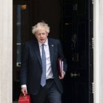 
              British Prime Minister Boris Johnson departs 10 Downing Street, London, Thursday May 26, 2022, the day after the publication of the Sue Gray report into parties in Whitehall during the coronavirus lockdown. (Dominic Lipinski/PA via AP)
            
