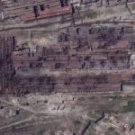 
              This satellite image taken by Planet Labs PBC shows damage at the Azovstal steelworks in Mariupol, Ukraine, Friday, May 6, 2022. (Planet Labs PBC via AP)
            