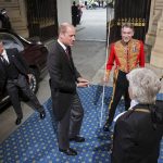 
              Britain's Prince William arrives through the Sovereign's Entrance ahead of the State Opening of Parliament at Houses of Parliament, in London, Tuesday, May 10, 2022. Britain’s Parliament opens a new year-long session on Tuesday with a mix of royal pomp and raw politics, as Prime Minister Boris Johnson tries to re-energize his scandal-tarnished administration and revive the economy amid a worsening cost-of-living crisis. (Chris Jackson/Pool Photo via AP)
            