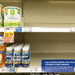 
              Baby formula is displayed on the shelves of a grocery store with a sign limiting purchases in Indianapolis, Tuesday, May 10, 2022. Parents across the U.S. are scrambling to find baby formula because supply disruptions and a massive safety recall have swept many leading brands off store shelves. (AP Photo/Michael Conroy)
            