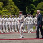 
              President Joe Biden meets with Japanese Prime Minister Fumio Kishida at Akasaka Palace, Monday, May 23, 2022, in Tokyo. (AP Photo/Evan Vucci)
            