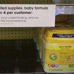 
              A due to limited supplies sign is displayed on the baby formula shelf at a grocery store Tuesday, May 10, 2022, in Salt Lake City. Parents across much of the U.S. are scrambling to find baby formula after a combination of supply disruptions and safety recalls have swept many of the leading brands off store shelves. (AP Photo/Rick Bowmer)
            