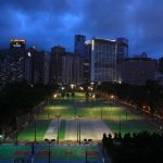 
              A general view of the Hong Kong's Victoria Park is seen, Saturday, June 4, 2022. Dozens of police officers patrolled Hong Kong’s Victoria Park on Saturday after authorities for a third consecutive year banned public commemoration of the anniversary of the deadly Tiananmen Square crackdown in 1989.(AP Photo/Kin Cheung)
            